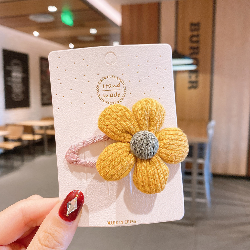 Kẹp Tóc BB Hình Bông Hoa Theo Kiểu Hàn Quốc