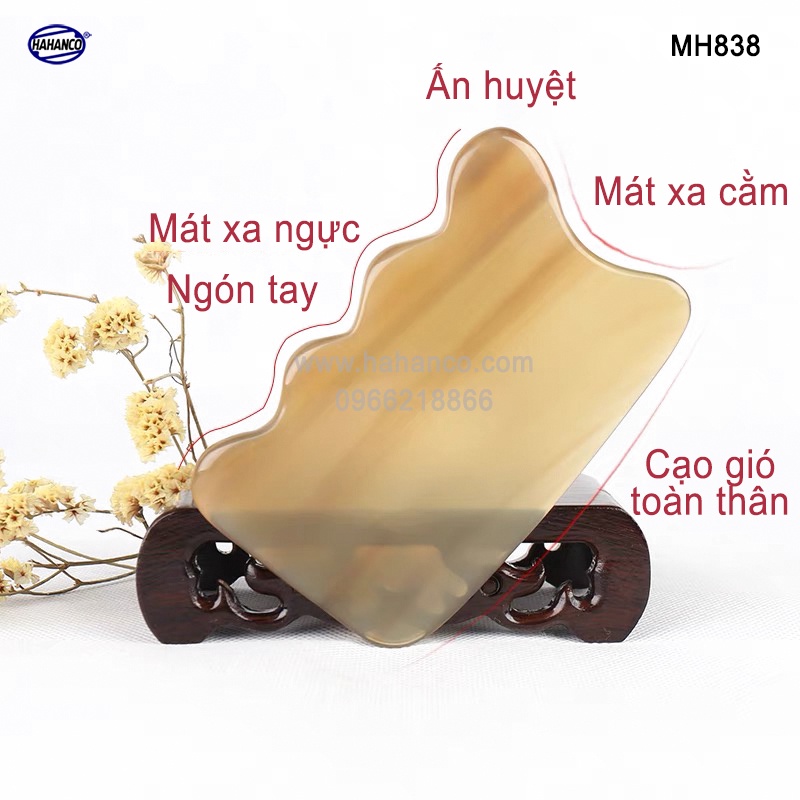 Dụng cụ cạo gió bằng sừng - Massage toàn thân làm đẹp da (MH838) Hahanco