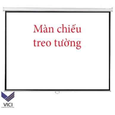 Màn Chiếu Treo Tường 100inch, Vải Màn Đẹp, Chống Mốc, Giá Treo Máy Chiếu 1M2