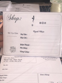Phiếu giao - phiếu ship - con dấu cho khách 1kg5