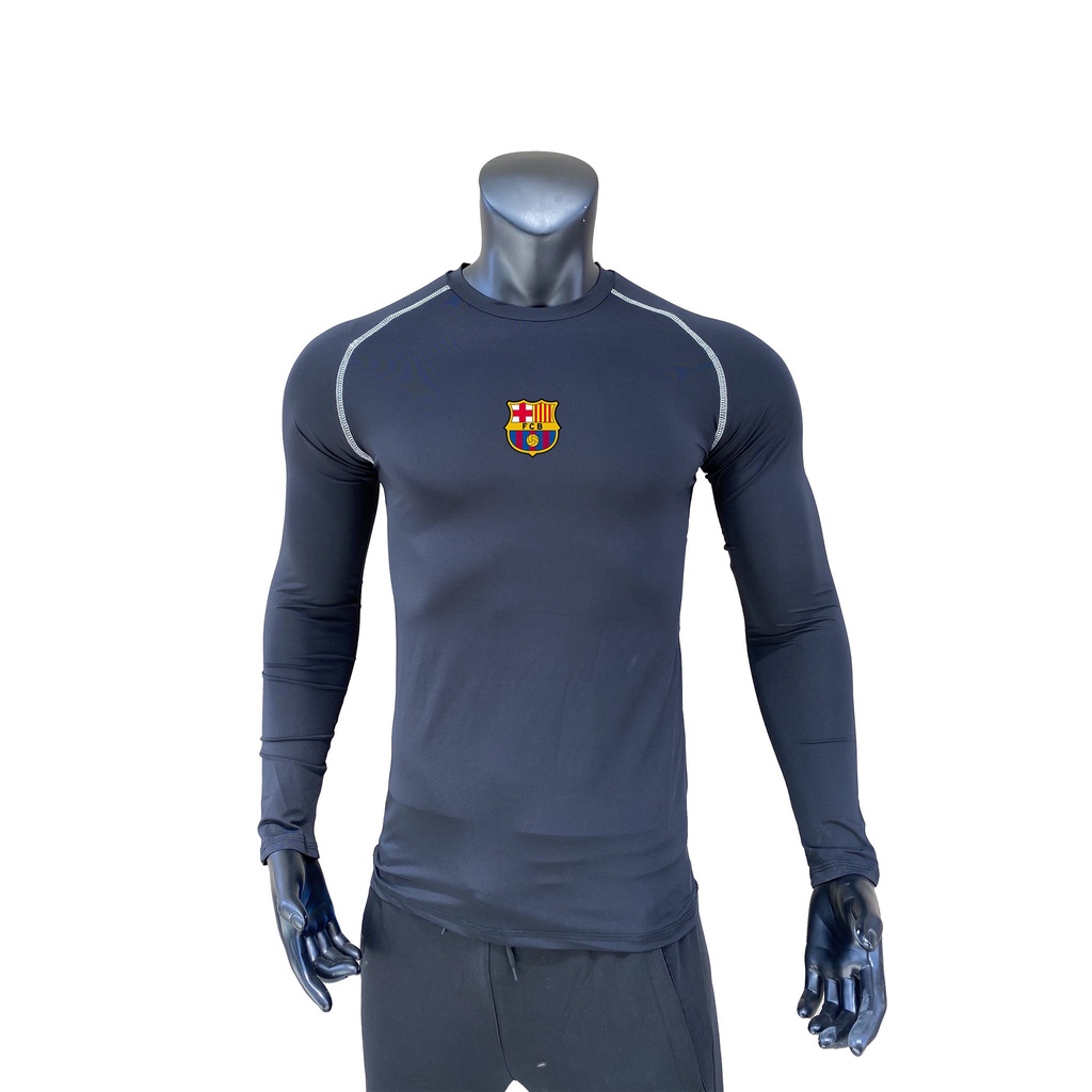 Áo body giữ nhiệt cổ tròn clb Barca