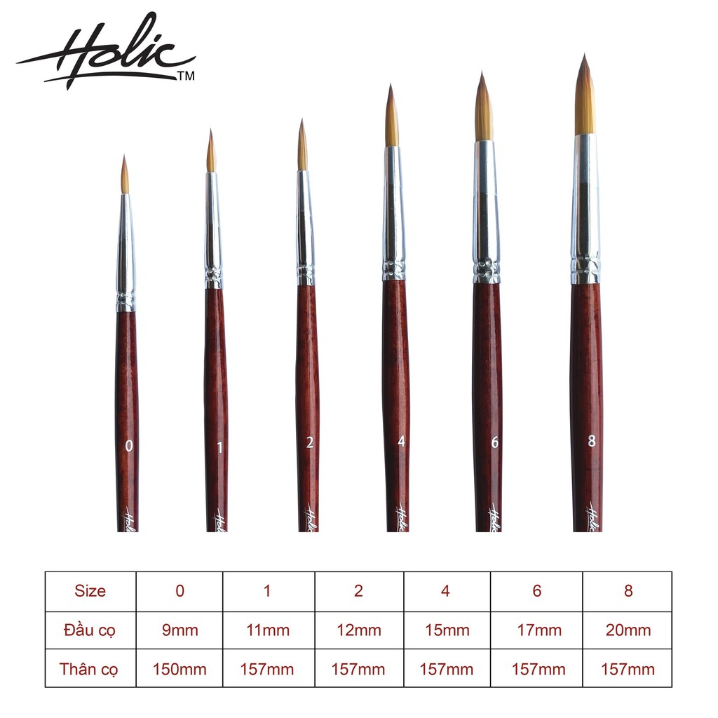 Cọ lông màu nước Holic