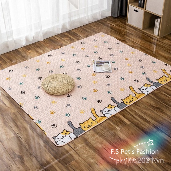 ♡ F.S ♡Thảm Trải Sàn Cho Thú Cưng Đa Chức Năng, Thảm Sofa/Mèo Con Chó/Thảm Chó Mèo Cotton/Cho Bé Bò
