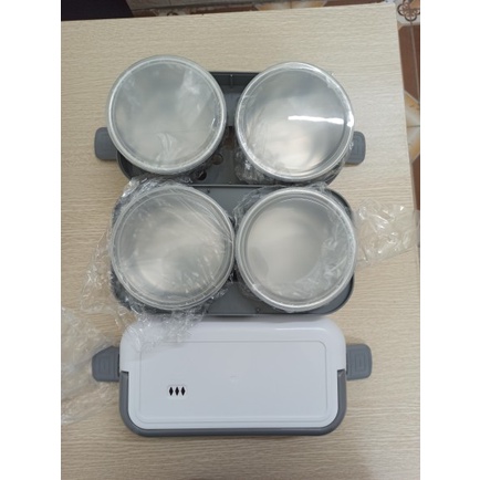 Hộp Cơm Cắm Điện 2 tầng 4 bát inox Giữ Nhiệt Đa Năng, Hâm Nóng Và Tự Nấu Chín Thức Ăn