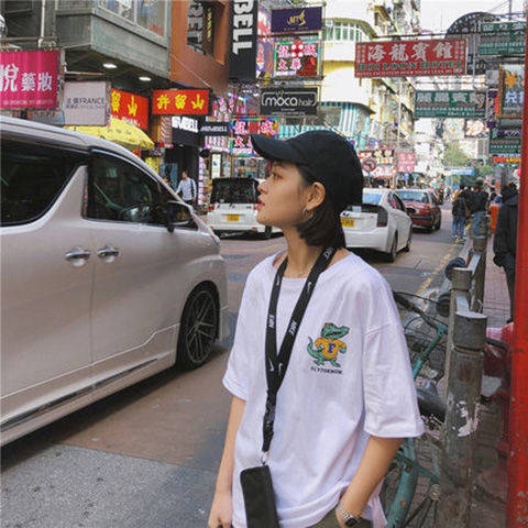 Ready Stock Ins Summer Cartoon Couple Top T-shirt Korean Version Wild Loose Shirt | BigBuy360 - bigbuy360.vn