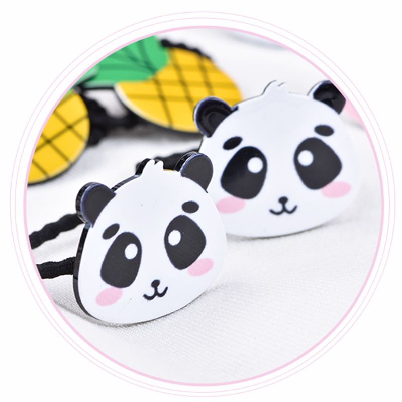 Set 2 Giá Đỡ Buộc Tóc Đuôi Ngựa Hình Thú Hoạt Hình Dễ Thương Cho Bé Gái