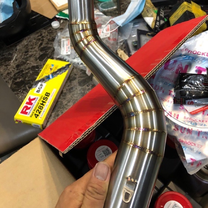Cổ pô titan inox 304 cbr150r cbr150 các đời
