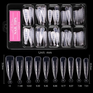 100 Móng úp dẻo gel gum nhọn