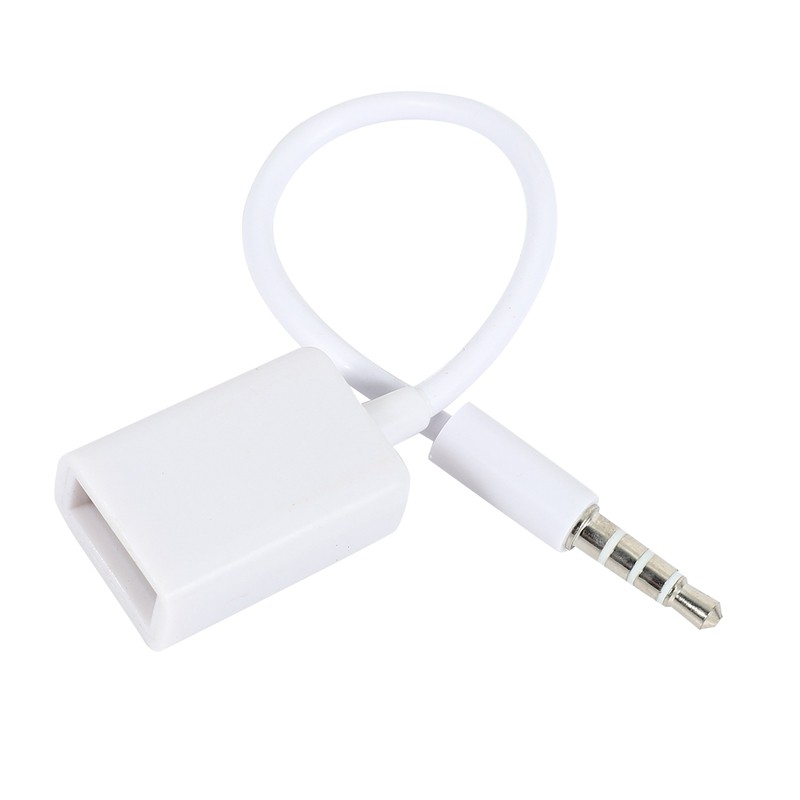 Bộ chuyển đổi giắc cắm âm thanh AUX 3.5mm sang cổng cắm USB 2.0 mp3 cho xe hơi