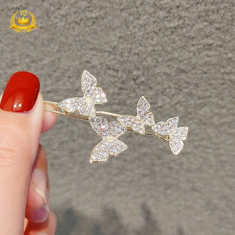 Kẹp tóc hình bướm lấp lánh thời trang Hàn Quốc HB