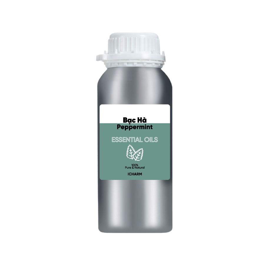 Tinh dầu Bạc Hà 500ml, 1 Lít iCHARM - Không tạp chất, không pha loãng, nguyên chất 100%