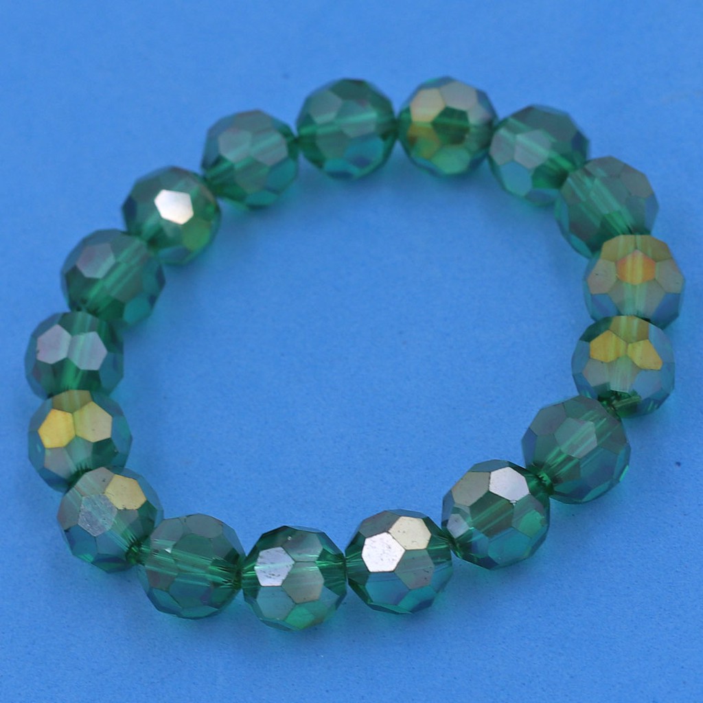 Vòng chuỗi pha lê cắt giác nhiều màu 10 ly - Vòng tay phong thủy