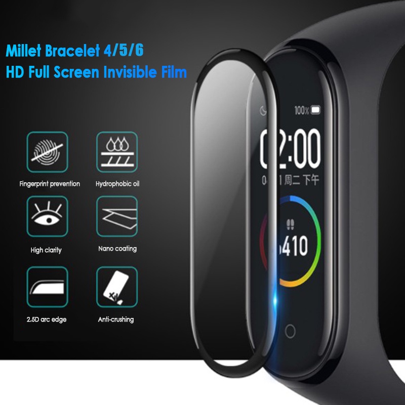 Miếng dán bảo vệ màn hình đồng hồ thông minh 3D cho Xiaomi Mi Band 4 5 6