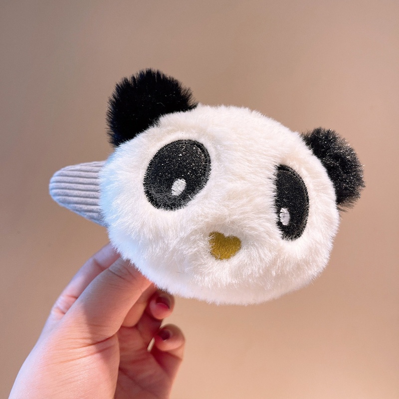 Dây Cột Tóc Co Giãn Hình Gấu Trúc Hoạt Hình Nhồi Bông Đáng Yêu