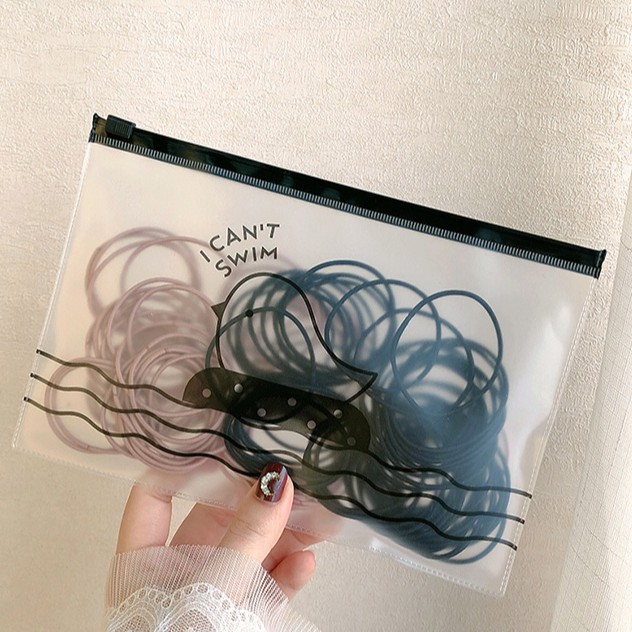 [RẺ VÔ ĐỊCH] Túi zip 100 dây chun buộc tóc Hàn Quốc đủ màu - Phụ kiện tóc_C03