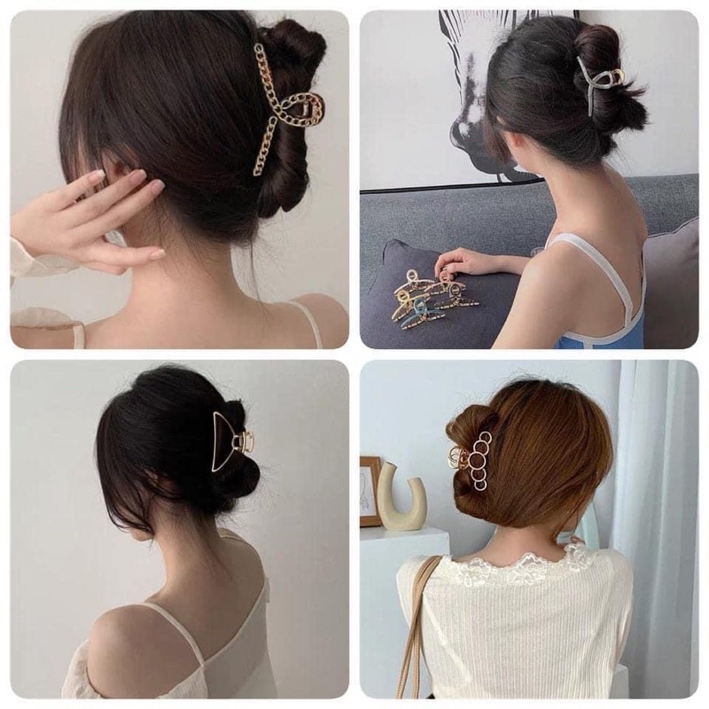 XẢ HÀNG-  Kẹp tóc gắp kim loại trơn style Hàn Quốc