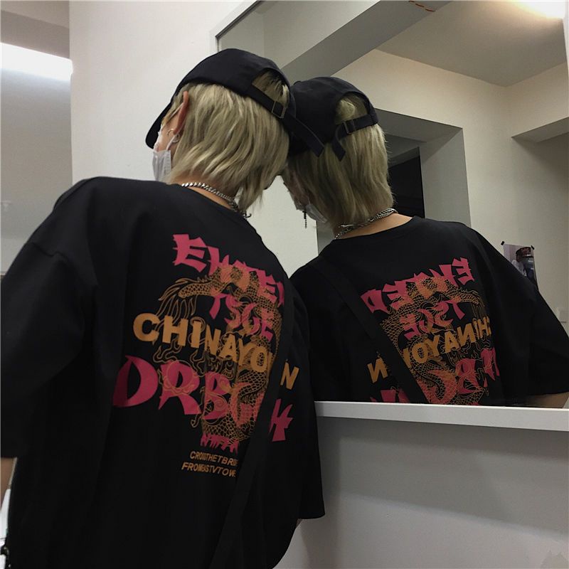 Áo Thun Tay Lỡ 100% Cotton Form Rộng Nam Nữ Unisex Ulzzang