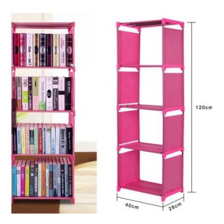 Kệ Để Sách 4 Tầng Đa Năng - Dễ Dàng Lắp Ráp Và Tháo Rời