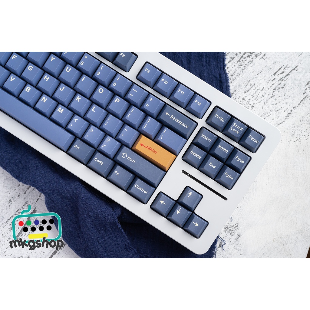 Keycap CMK Denim 173 nút doubleshot nút bàn phím cơ màu cực đẹp, cherry profile