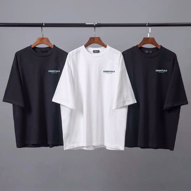 [ Có hộp đựng ] Áo phông Tee ( chất Cotton ) form Oversize rộng hoạ tiết ESSENTIALS FOG - thời trang Unisex nam nữ