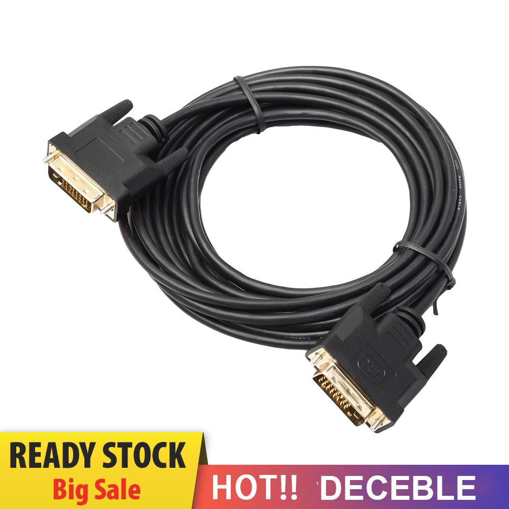 Deceble Digital Monitor DVI D to DVI-D Gold Male 24+1 Pin Dual Link TV Cable