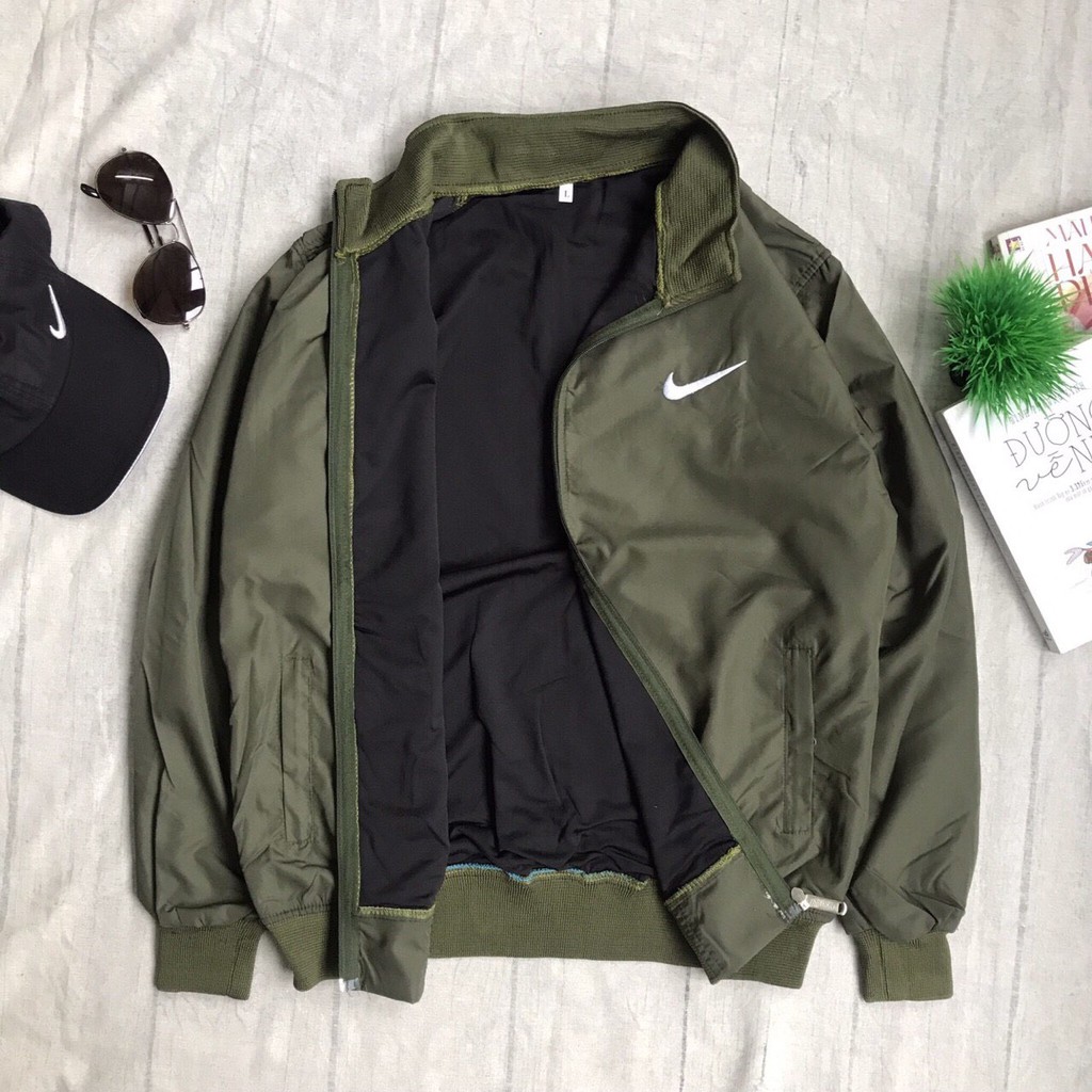 Áo khoác dù lót cào logo thêu nam nữ mặc được