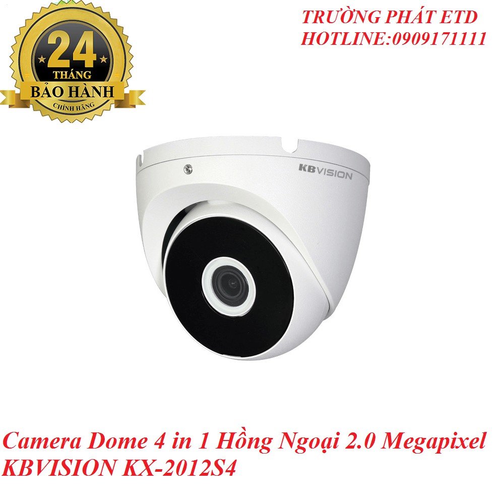 Camera Dome 4 in 1 Hồng Ngoại 2.0 Megapixel KBVISION KX-2012S4 - Hàng Chính Hãng