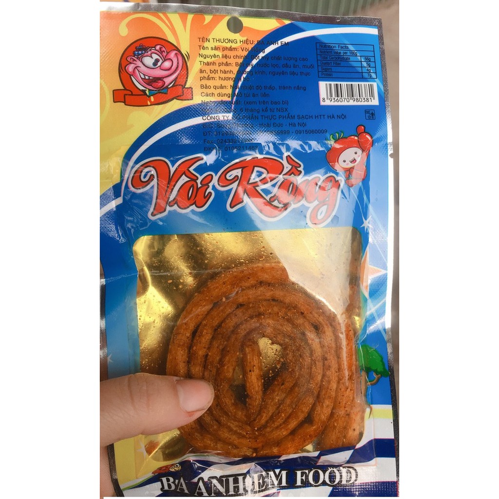 15 gói Snack Vòi Rồng trở về tuổi thơ