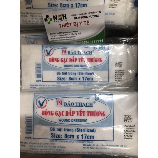 ❤️ Bông Băng Gạc y tế Đắp Vết Thương tiệt trùng BẢO THẠCH