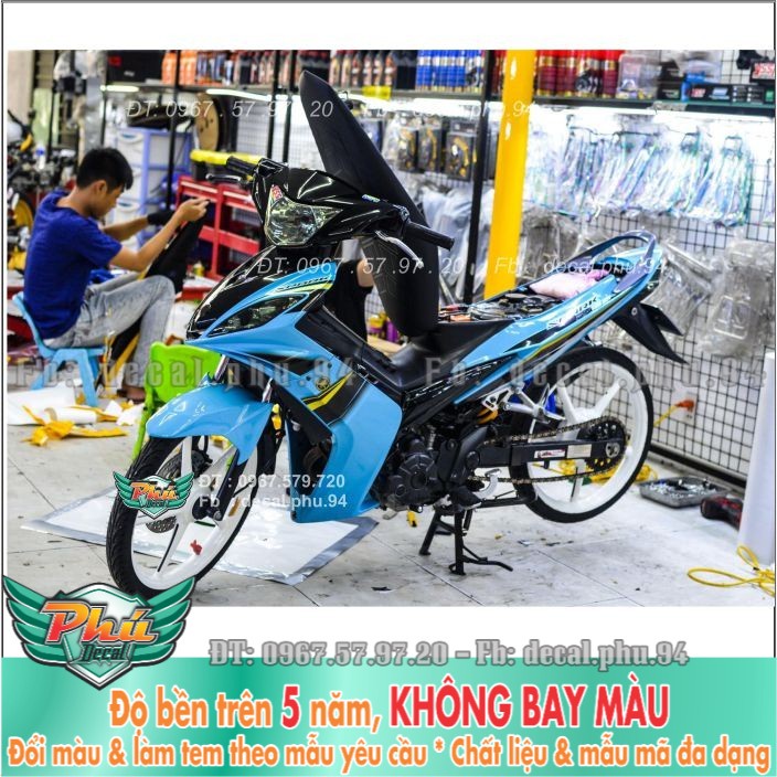 Tem rời Exciter 2006-2010 xanh đen (B) -1