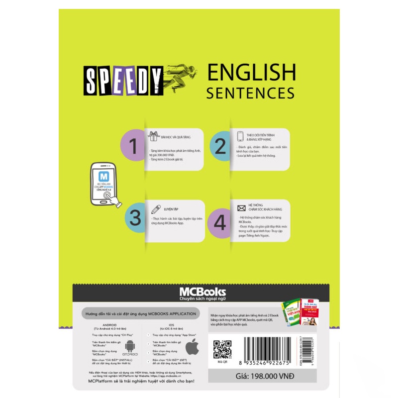 Sách - Speedy English Sentences – Chìa khóa vàng để nói tiếng Anh thành công Mcbooks