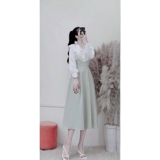 SÉT ÁO LỤA CHÂN VÁY YẾM SIÊU XINH