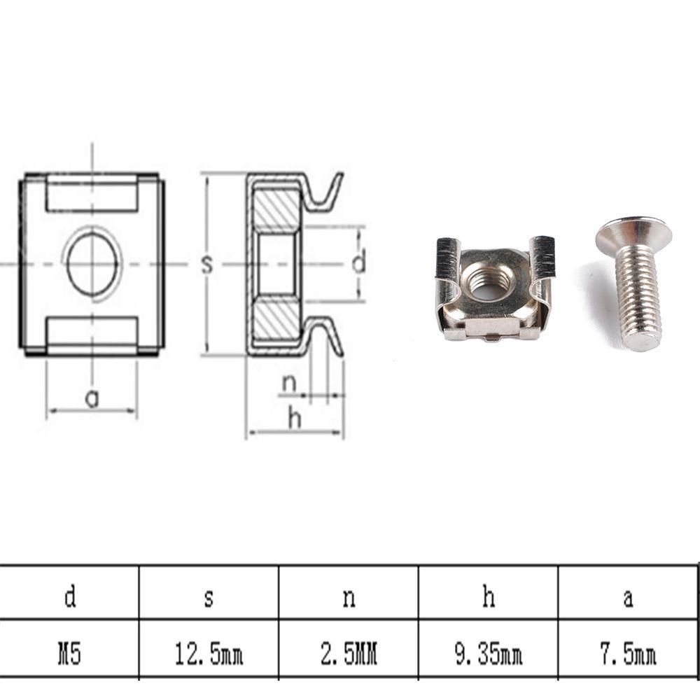 Ốc Vít Thông Kèm Đai Ốc M5 Cho Xe Hơi