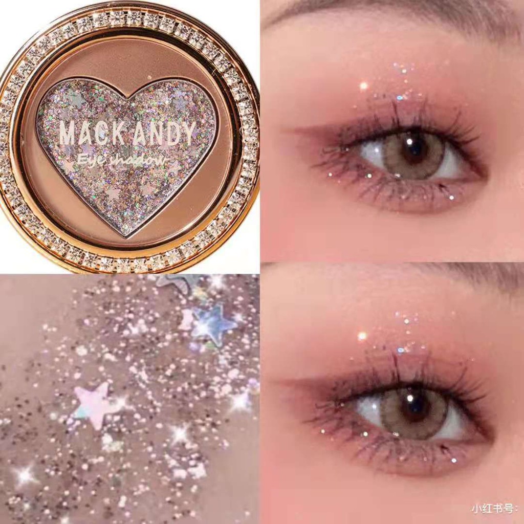 (Hàng Mới Về) Phấn Mắt Mack Andy Kim Cương Đơn Sắc Sáng Bóng Lấp Lánh | BigBuy360 - bigbuy360.vn
