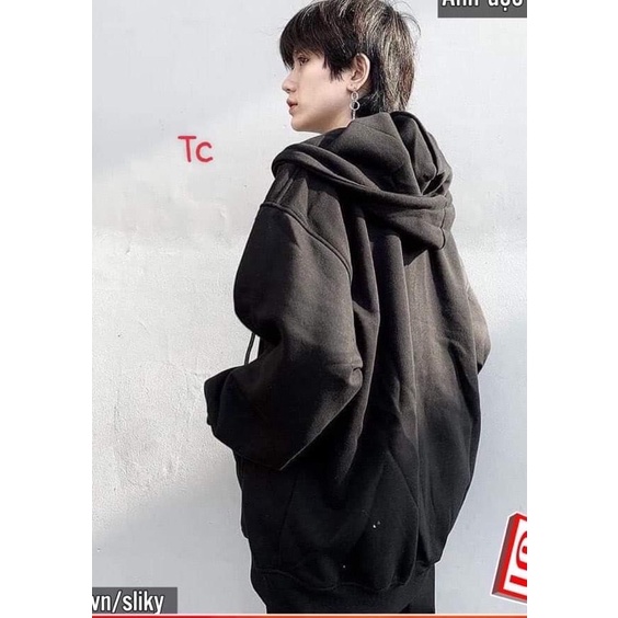 Áo khoá hoodie mũ trơn hai lớp TC12 | BigBuy360 - bigbuy360.vn