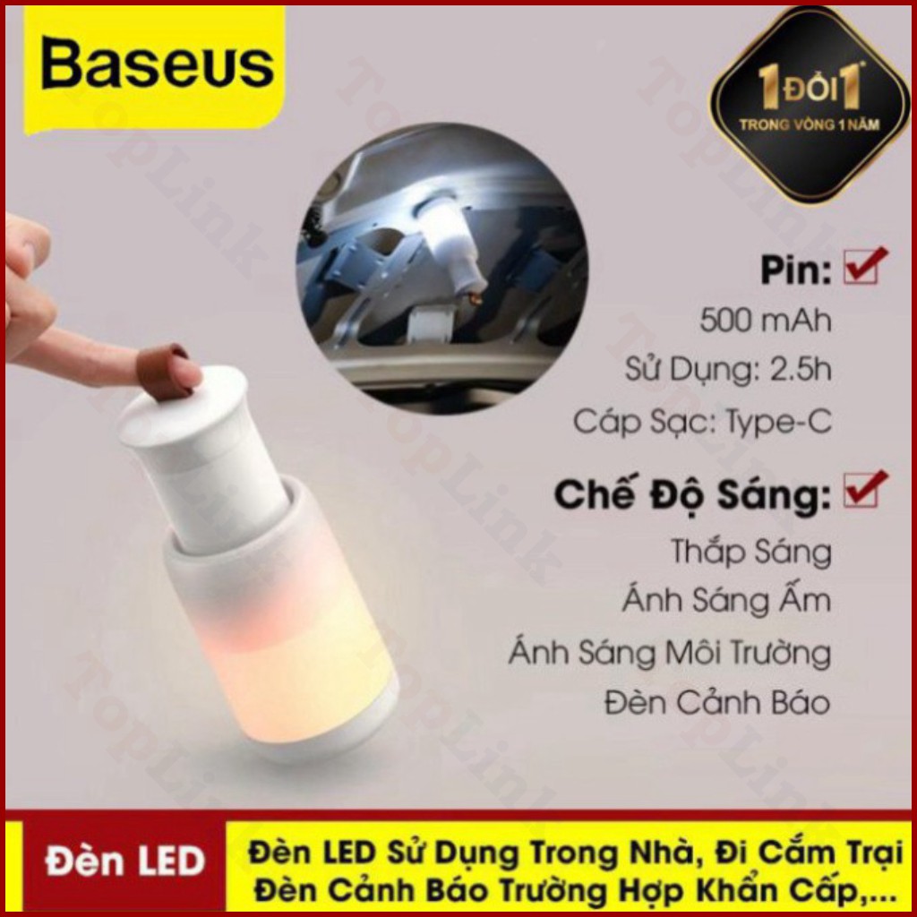 Đèn LED 4 Cấp Độ Di Động, Đi Cắm Trại, Sử Dụng Trong Nhà, Đèn Cảnh Báo Khẩn Cấp