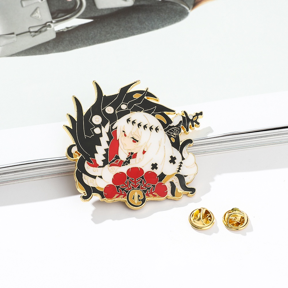 Huy hiệu cài áo bằng kim loại hình nhân vật hoạt hình Game Arknights