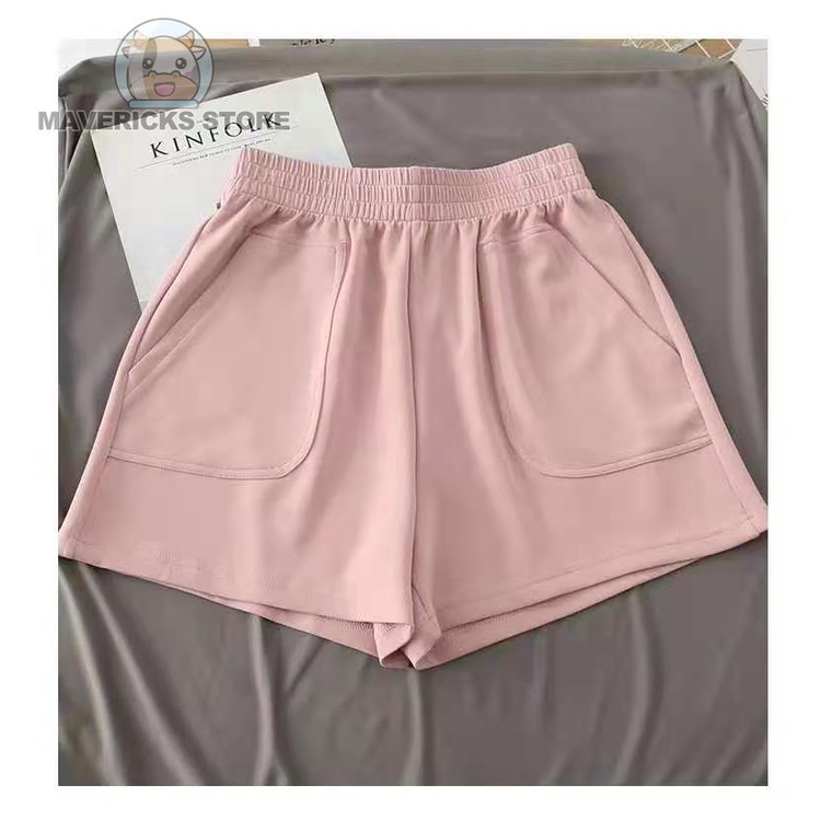 Quần Short Nữ Lưng Thun Màu Trơn Thời Trang Hàn Quốc