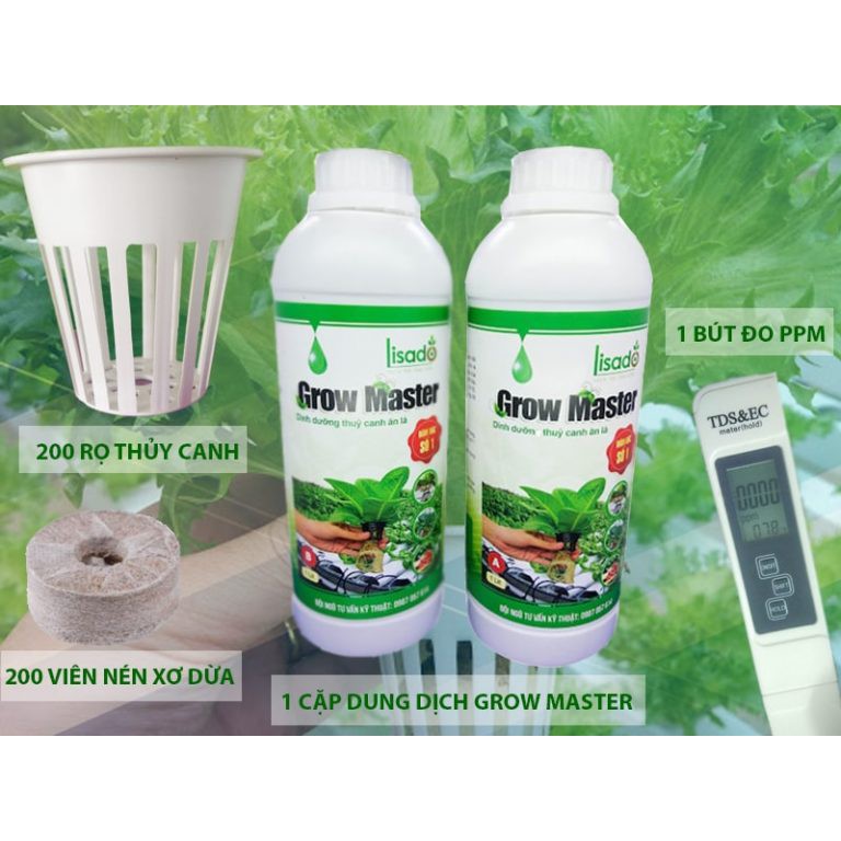 Combo trọn bộ sản phẩm trồng rau thủy canh cho người mới