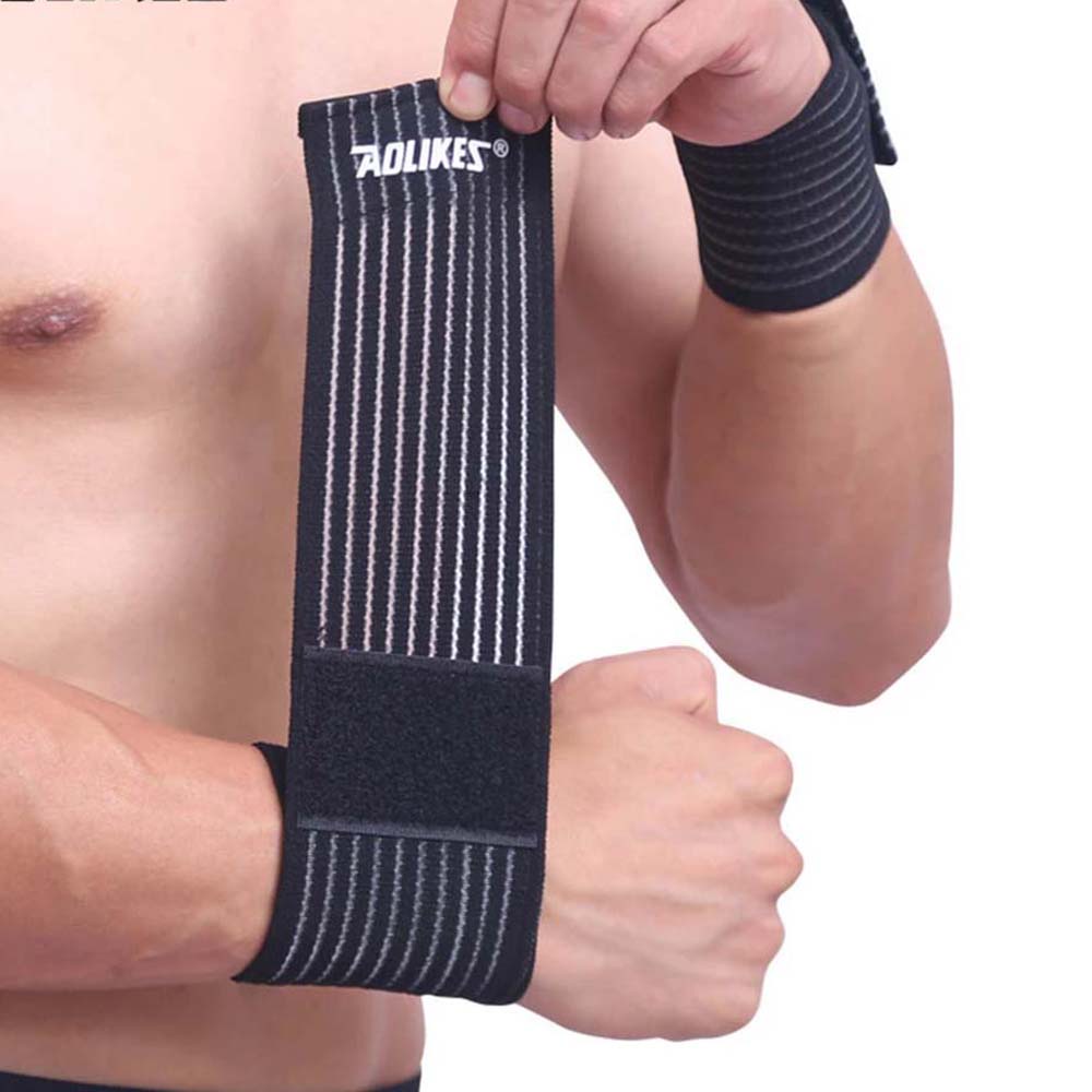 1 băng quấn cổ tay bằng cotton co giãn hỗ trợ tập thể thao tennis/gym