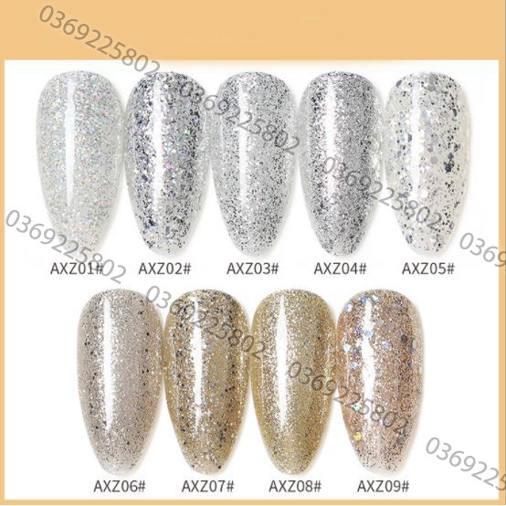 SET Sơn gel AS mã AXZ mẫu chai đỏ nhọn 9 chai 15ml siêu HOT siêu xịn
