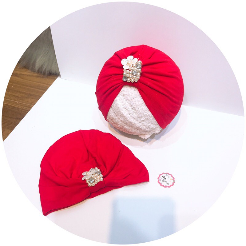 nón - mũ turban vải đính ngọc sang chảnh ( 5-9kg)