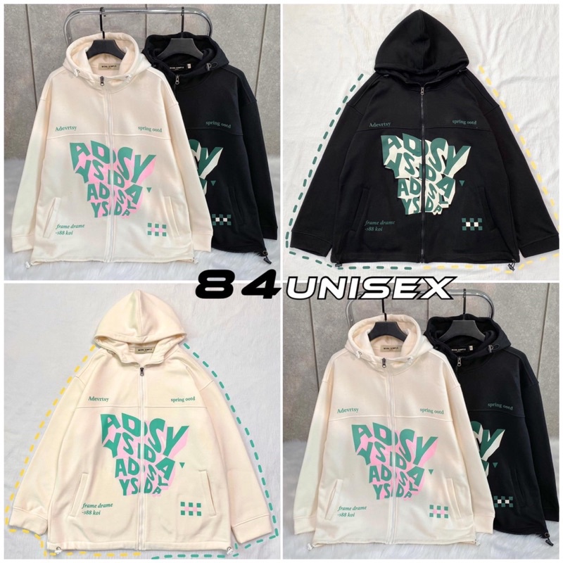 Áo Khoác Hoodie Form Rộng Unisex ZAZY Vải Nỉ Bông Dày Dặn - 84unisex