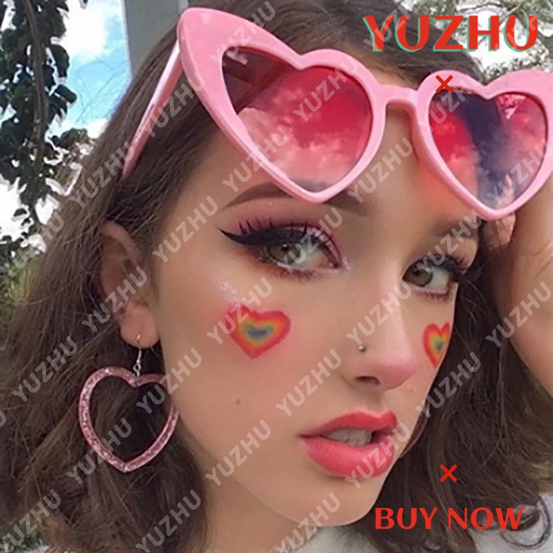 Kính Mát Hình Trái Tim Nhiều Màu Thời Trang Phương Tây Cho Mẹ Và Bé