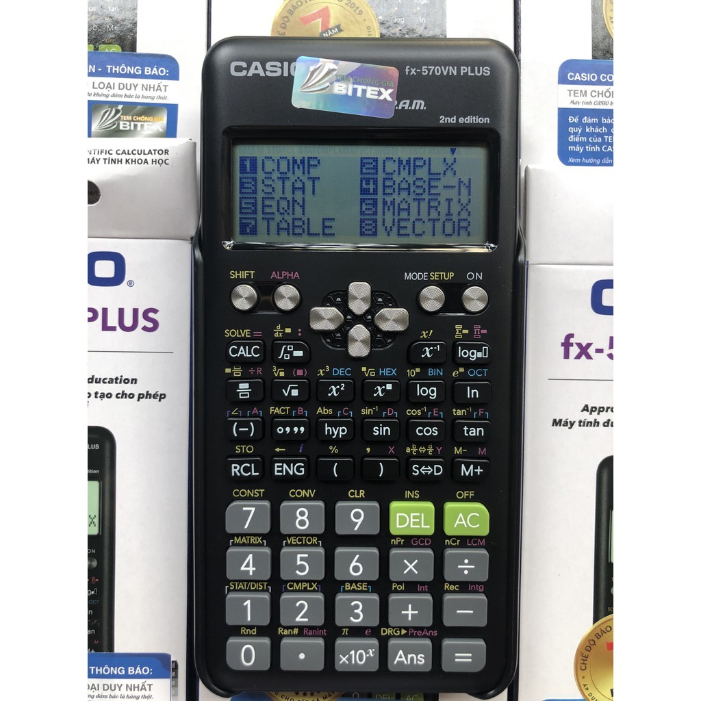Máy tính Casio FX570VN plus chính hãng, bảo hành 7 năm, kích hoạt bảo hành Online