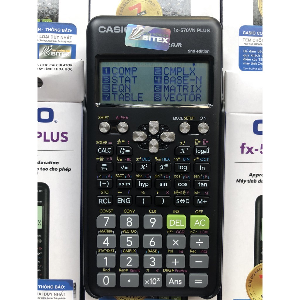 Máy tính Casio FX-570VN 2 hàng chính hãng, bảo hành 7 năm