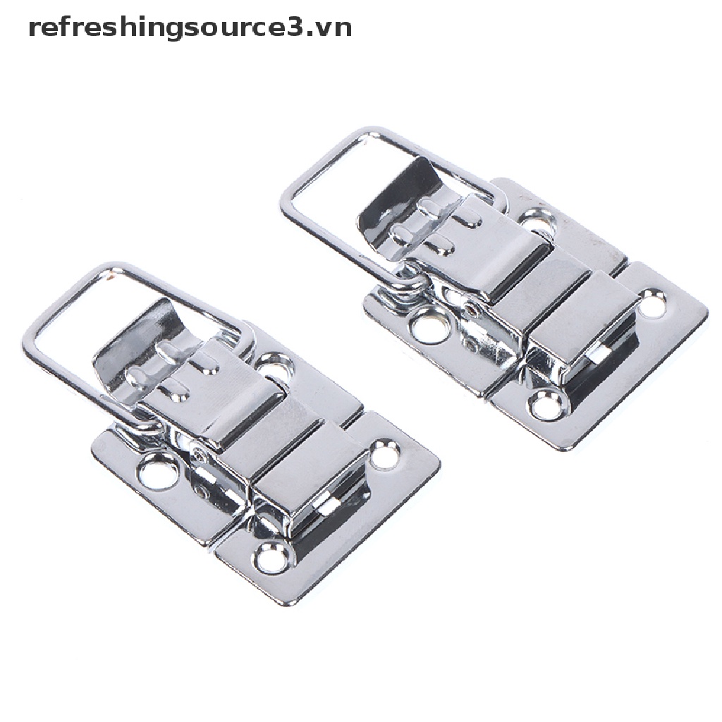 Set 2 chốt khóa bằng thép không gỉ crom dành cho hộp rương/ vali