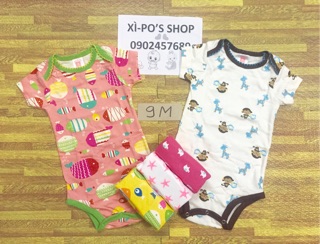SET 5 BODYSUITS tay ngắn Carter's love bé gái