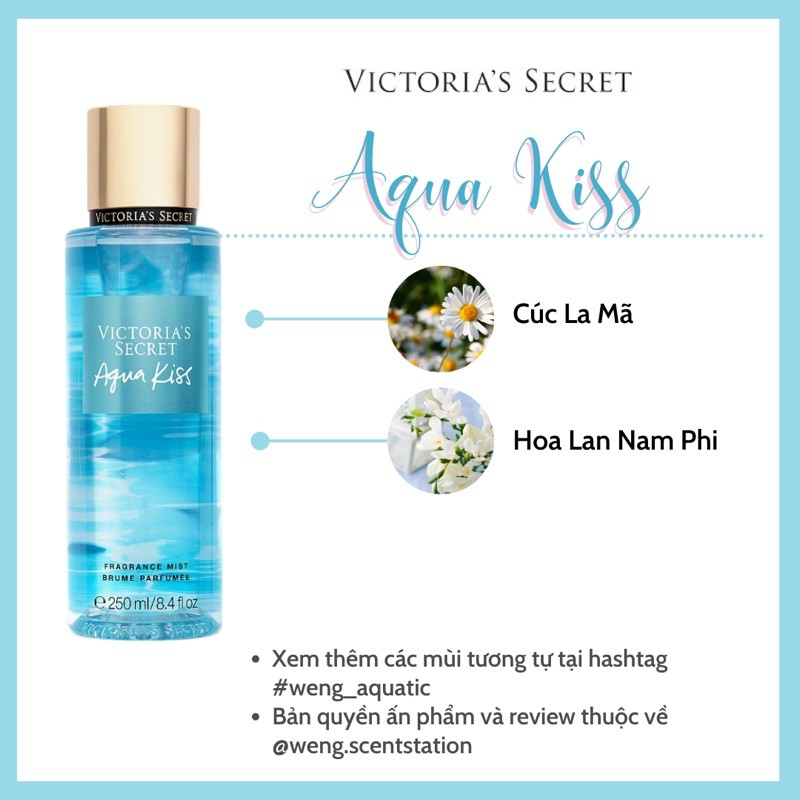 Xịt thơm toàn thân bodymist Victoria’s Secret mùi Aqua Kiss