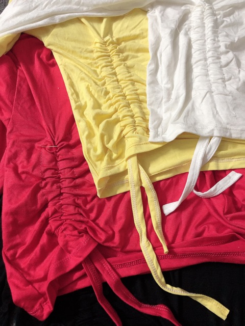 Áo croptop dài tay dây rút (chất mềm mát)